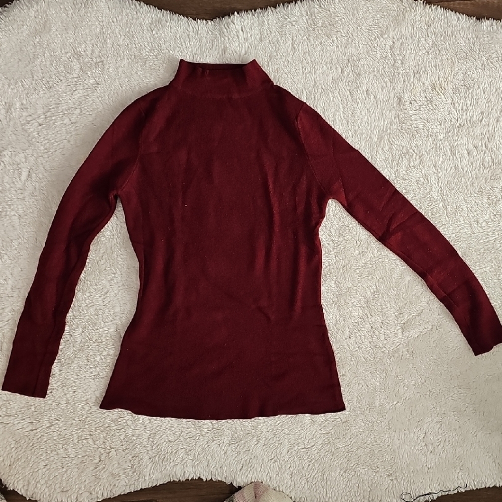 Burgundy Long Sleeve Sweater